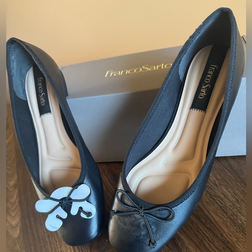 Franco Sarto Women's Black Leather Loafers